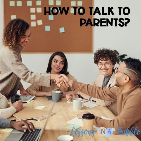 How to Talk to Parents
Four adults smiling in a meeting